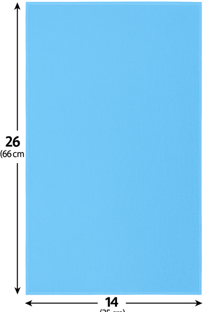 Premium 14x26 Microfiber Hand Towel with Border - 350 GSM| Pack of 12 | Blue