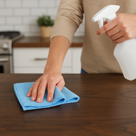 14x14 Microfiber Cleaning Towels – 50 Pack  |Blue|