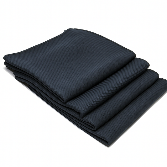 15x24 Black Waffle Weave Microfiber Towels Pack of 12 - 280 GSM
