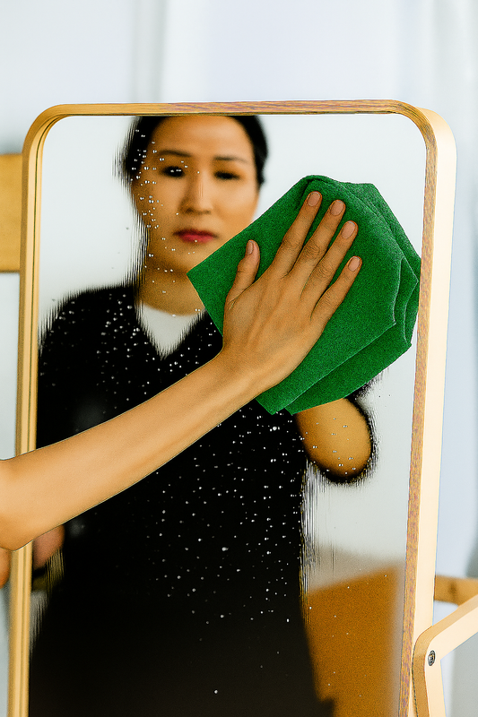 Bulk 16x27 Edgeless Microfiber Hand Towels 370 GSM - Pack of 12|Green|