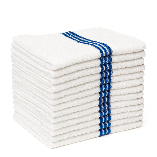 14"x17" Microfiber Bar Mop Towel – Pack of 36 - 290 GSM |Blue|