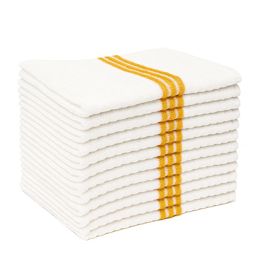 14"x17" Microfiber Bar Mop Towel – Pack of 36 - 290 GSM |Gold|