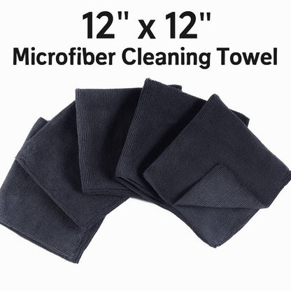 Premium Microfiber Cleaning Cloth – 12x12 Inch -Black