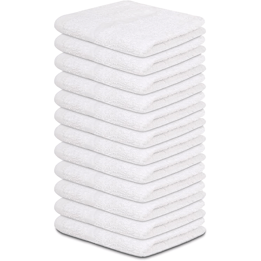 Cotton Wash Cloths (12x12 Inches) - | 100% Cotton | 1Lbs per Dzn