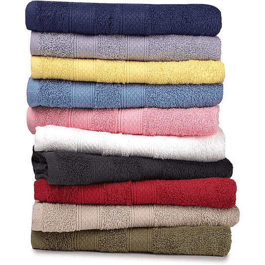 Premium Multicolor Hand Towels Colors – 100% Cotton | 16" x 28"| 500 GSM | Pack of 10