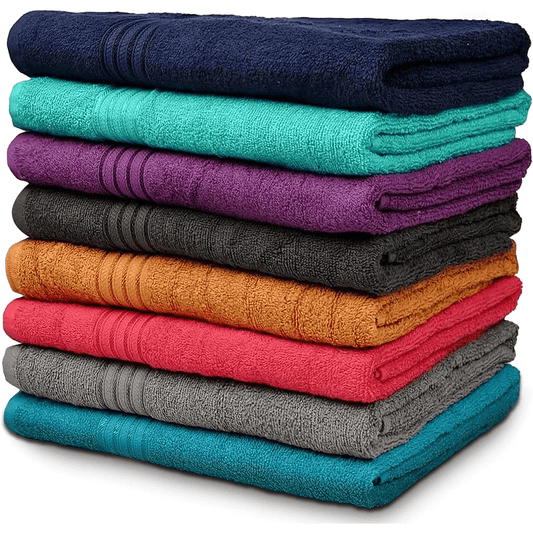Multicolor Bath Towels (27 x 54 Inches) – 100% Cotton | 500 GSM