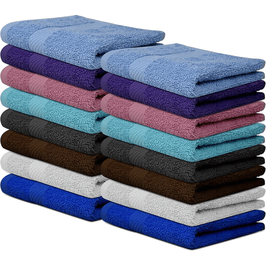 Premium Ribbed Bar Mops Plain Multi – | 100% Cotton | 12" x 12" | 20 Oz per Dzn