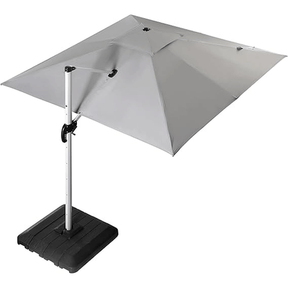 Cantilever Patio Umbrella (10x10 ft, Light Grey)