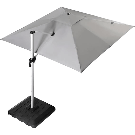 Cantilever Patio Umbrella (10x10 ft, Light Grey)
