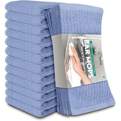 Bar Mop Towels Sky Blue – 16" x 19" | 100% Ring-Spun Cotton | 32 Oz per Dzn