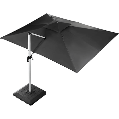 10x13 ft Cantilever Patio Umbrella with Solar Powered LED - Dark Grey