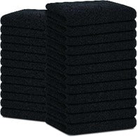 Commercial Hand Towels Black – 100% Cotton | 16" x 27"| 3Lbs/Dzn