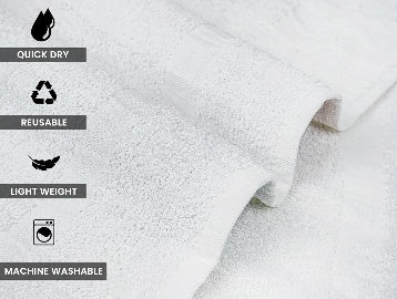 Bulk White Bath Towels – 24" x 48" | 100% Cotton | 400 GSM |Pack of 12