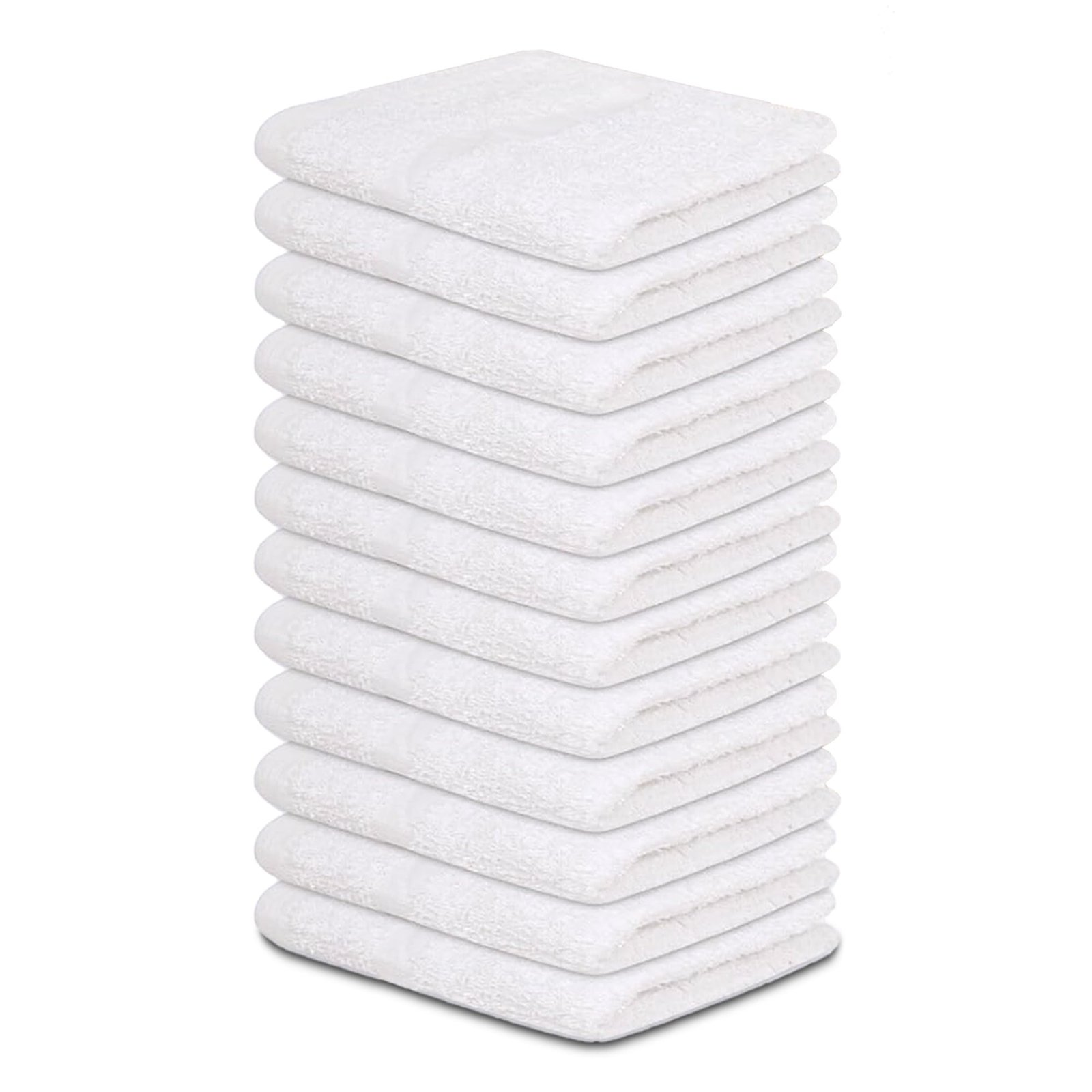 Economy White Washcloths 12 x 12 Inches - .75 lb/dz