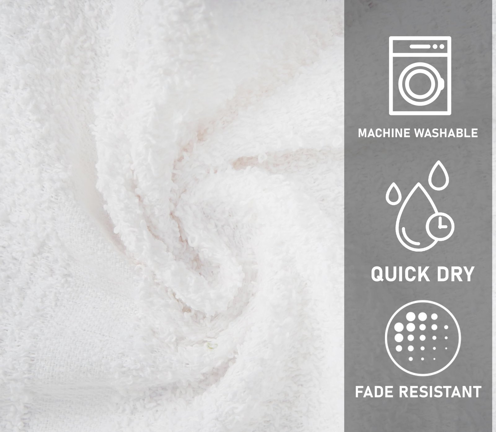 Economy White Washcloths 12 x 12 Inches - .75 lb/dz - Image 2