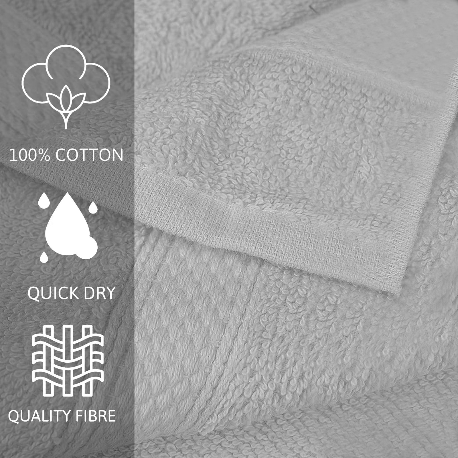 Premium White Hand towels 16 x 28 Inches - 4lbs/dz - Image 2