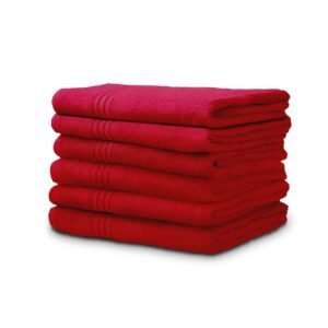 Premium Burgundy Bath Towels 27 x 54 Inches - 500 GSM (6 Pack)
