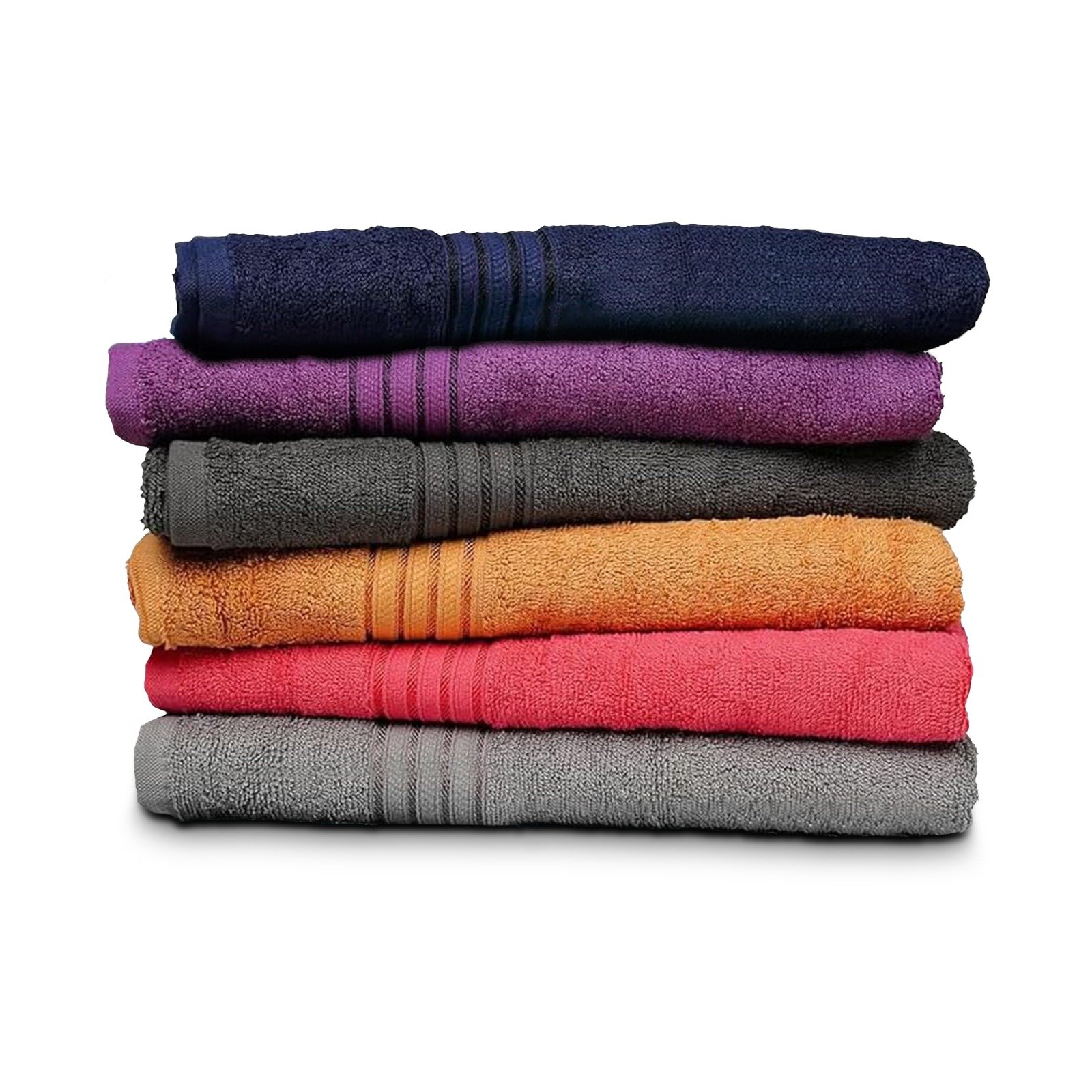 Premium Multicolor Bath Towels 27 x 54 Inches - 500 GSM (8 Pack) - Image 2