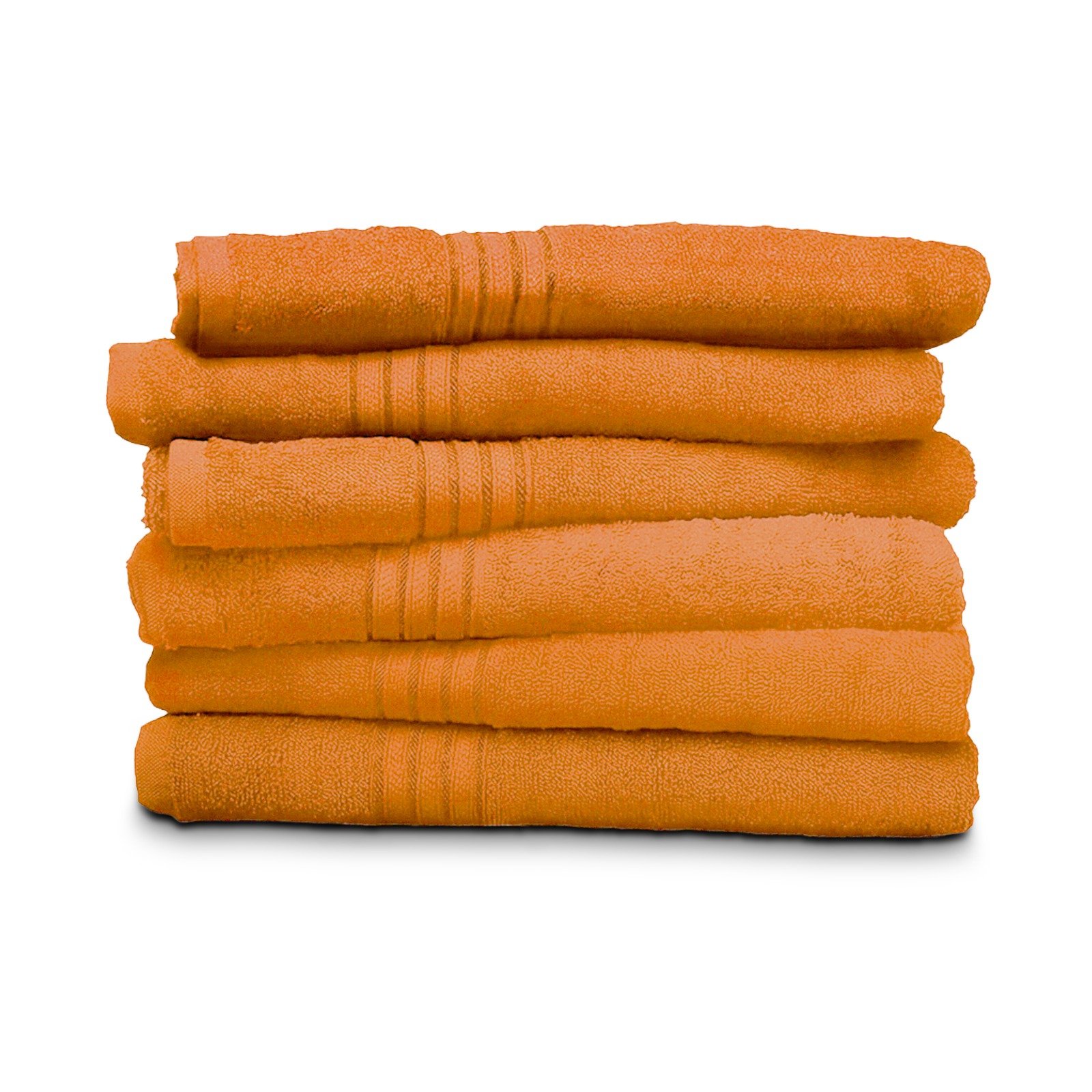 Premium Orange Bath Towels 27 x 54 Inches - 500 GSM (6 Pack) - Image 2