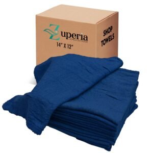 14 x 12 Blue Cotton Shop Rags - Pack of 100