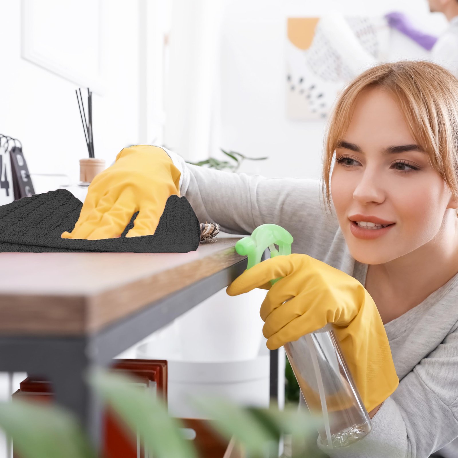 16 x 19 Premium Grey Ribbed Barmop Towels - 32 Oz/dz - Image 2