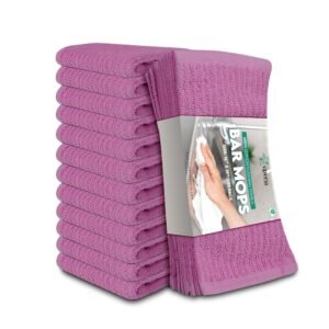 16 x 19 Premium Pink Ribbed Barmop Towels - 32 Oz/dz