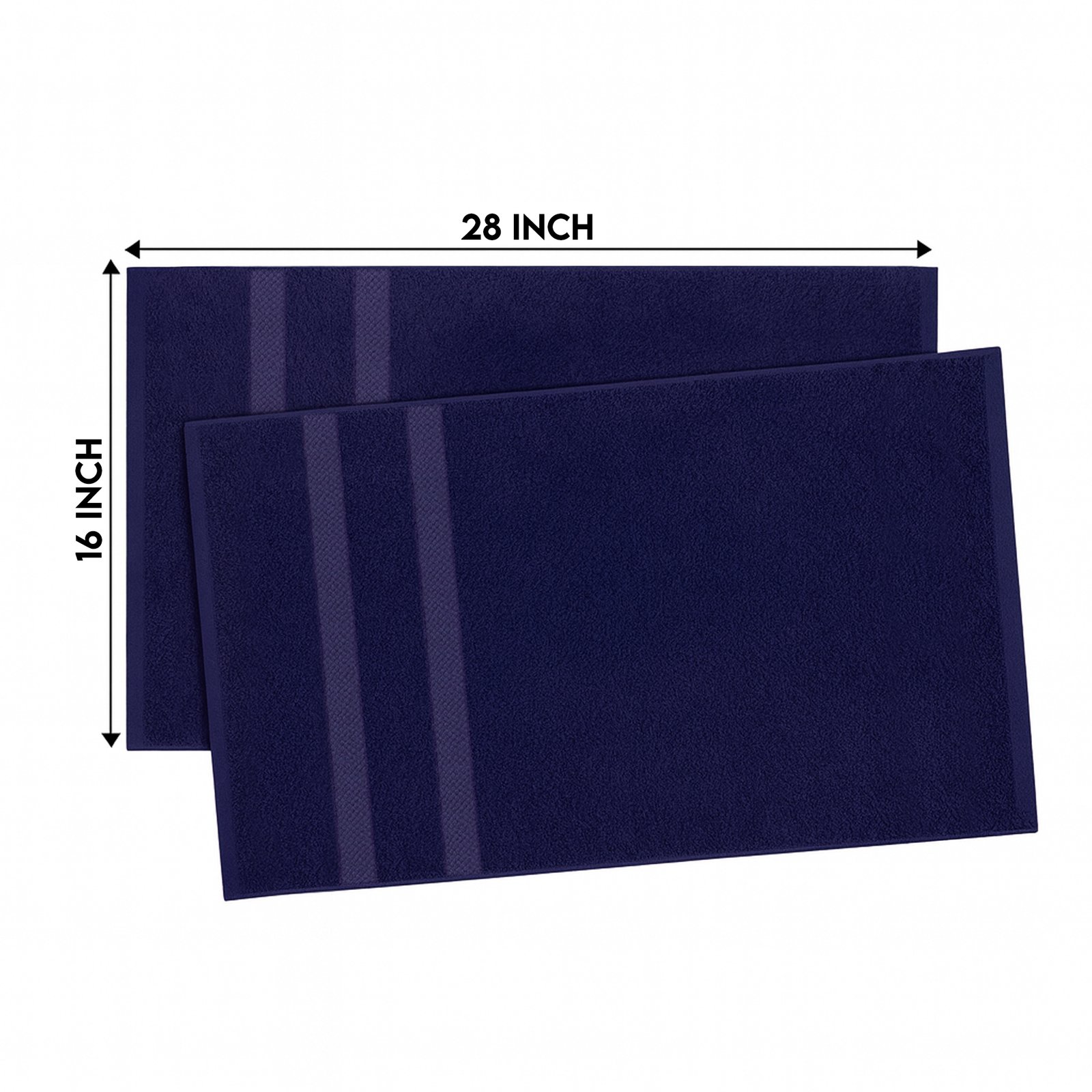 Premium Navy Blue Hand towels 16 x 28 Inches - 4lbs/dz (6 Pack) - Image 4