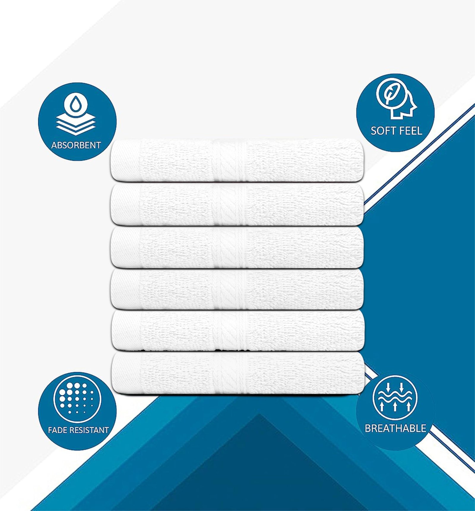 Standard White Washcloths 12 x 12 Inches - 1 lb/dz - Image 6